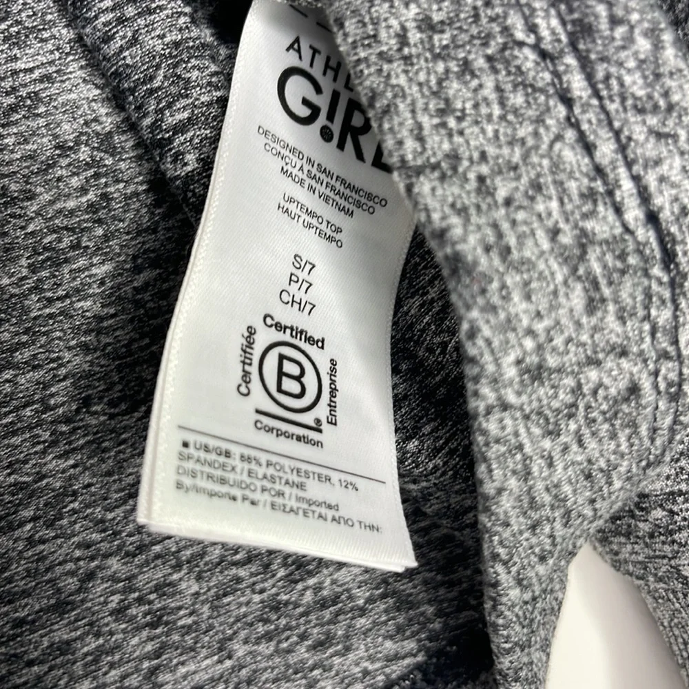 Athleta Girls Dark Gray Shirt Size 7